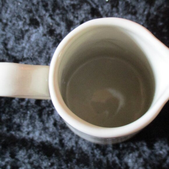 Vintage Creative Co-op Stoneware Ceramic Creamer with Hand-painted Bird and Twig - Picture 3 of 4